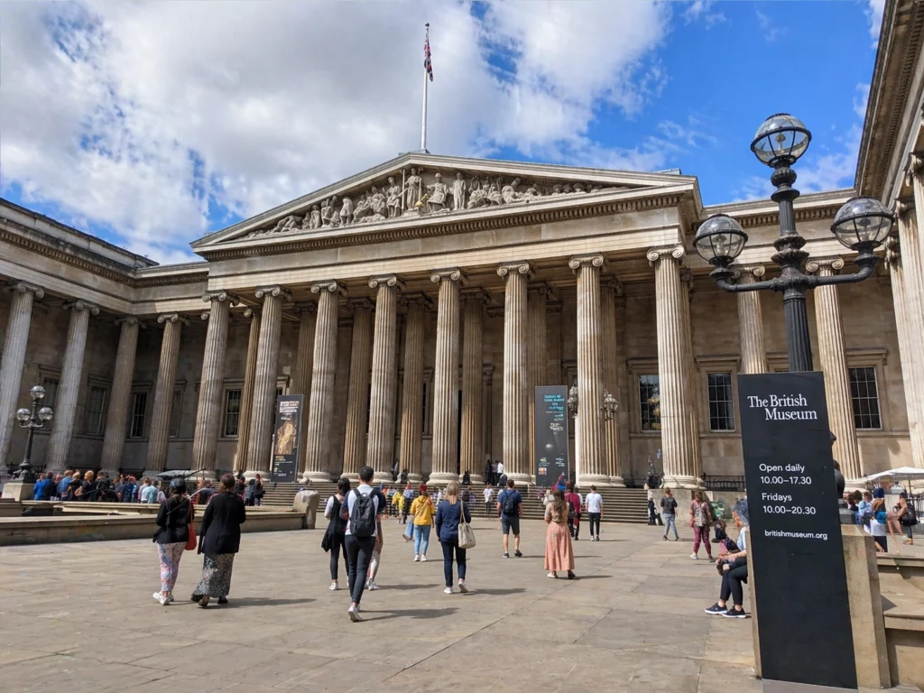 The British Museum exterior in London for private museum tours and guided cultural visits