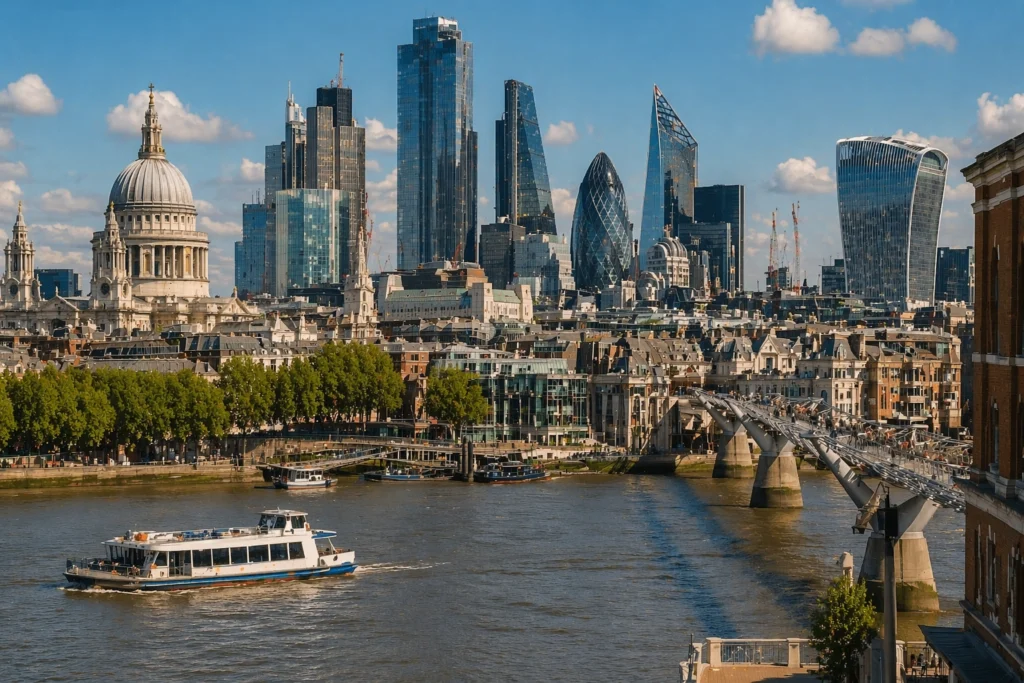 City of London walking tour with St Paul’s Cathedral, the Thames and the London skyline
