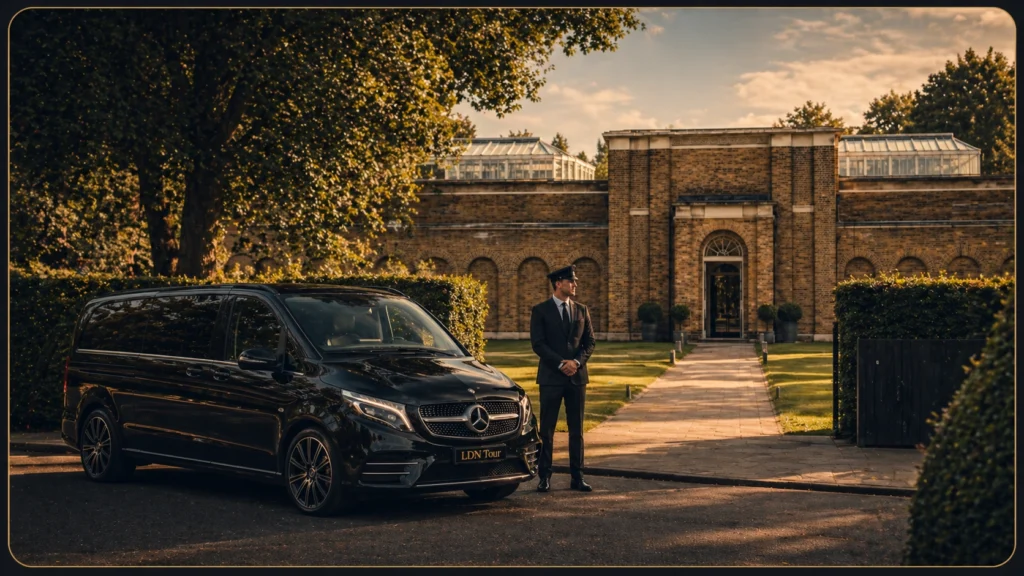 Private chauffeur arrival at Dulwich Picture Gallery for an LDN Tour experience