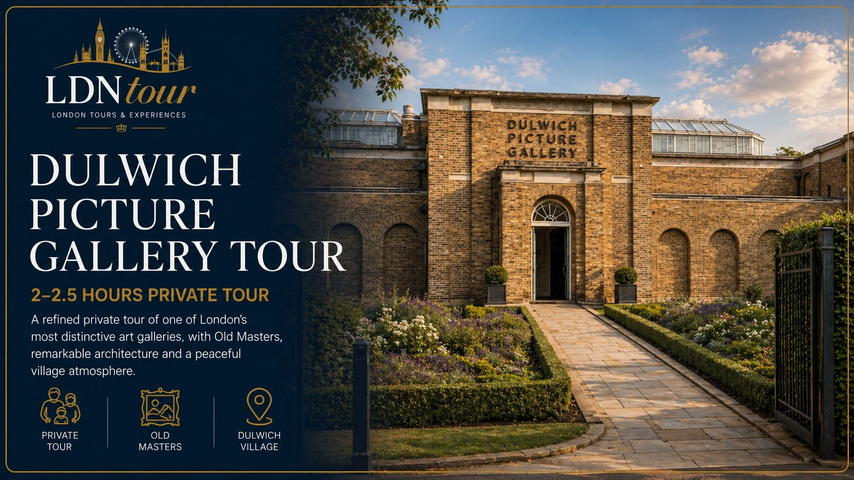 Private Dulwich Picture Gallery tour in London with Old Masters, Sir John Soane architecture and Dulwich Village atmosphere