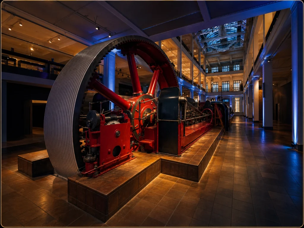 Historic engines on a private Science Museum tour in London