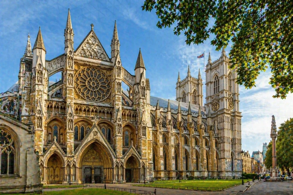 Westminster Abbey exterior in London for private museum and historic site tours